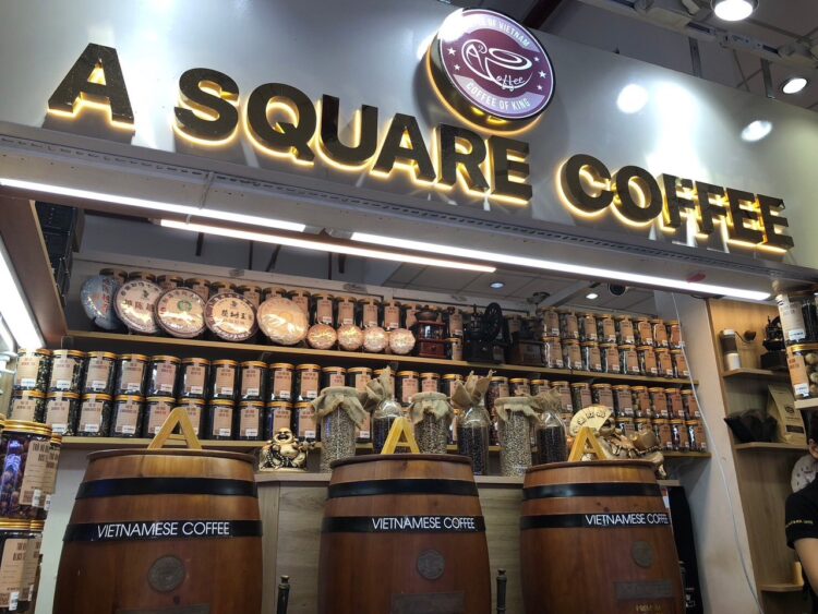 A square coffee