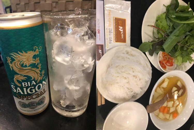 事前到着とビール