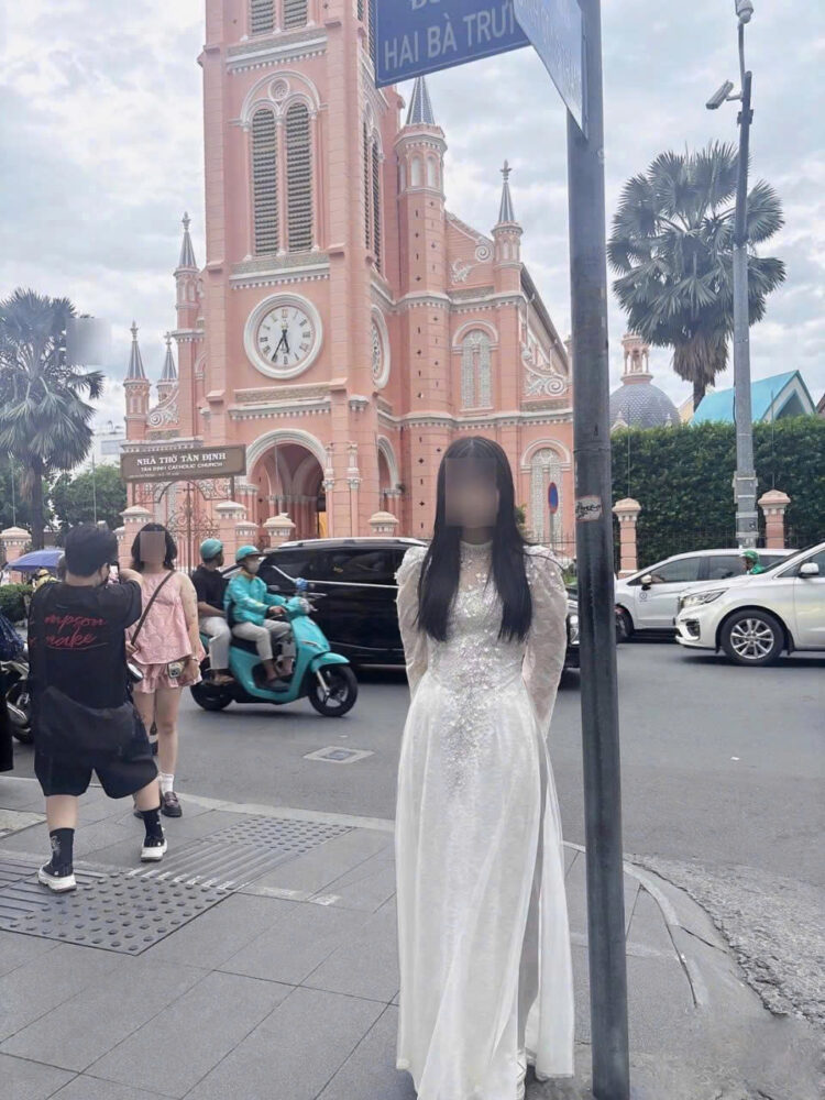 アオザイを着た写真